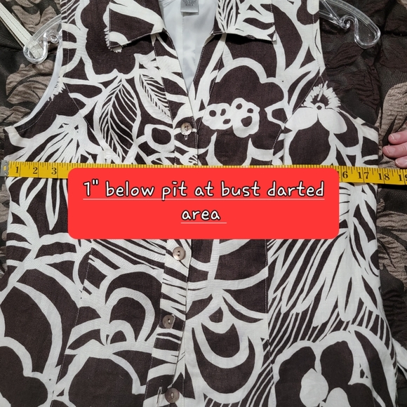 *Chico's size 5 or.5 ?cotton-linen button-up full just noticed the tag may have - Picture 7 of 7